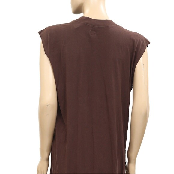 Free People Free-est All Day Long Midi T-Shirt Dress Chocolate Beach XS 283782 - Picture 8 of 9